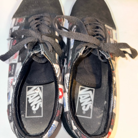 Vans Black and White Love Letters Patchwork Sneakers - Picture 6 of 8